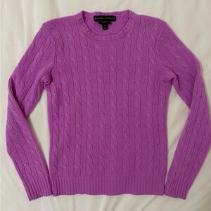 Ralph Lauren 100% Cashmere Women's Cable Knit Sweater